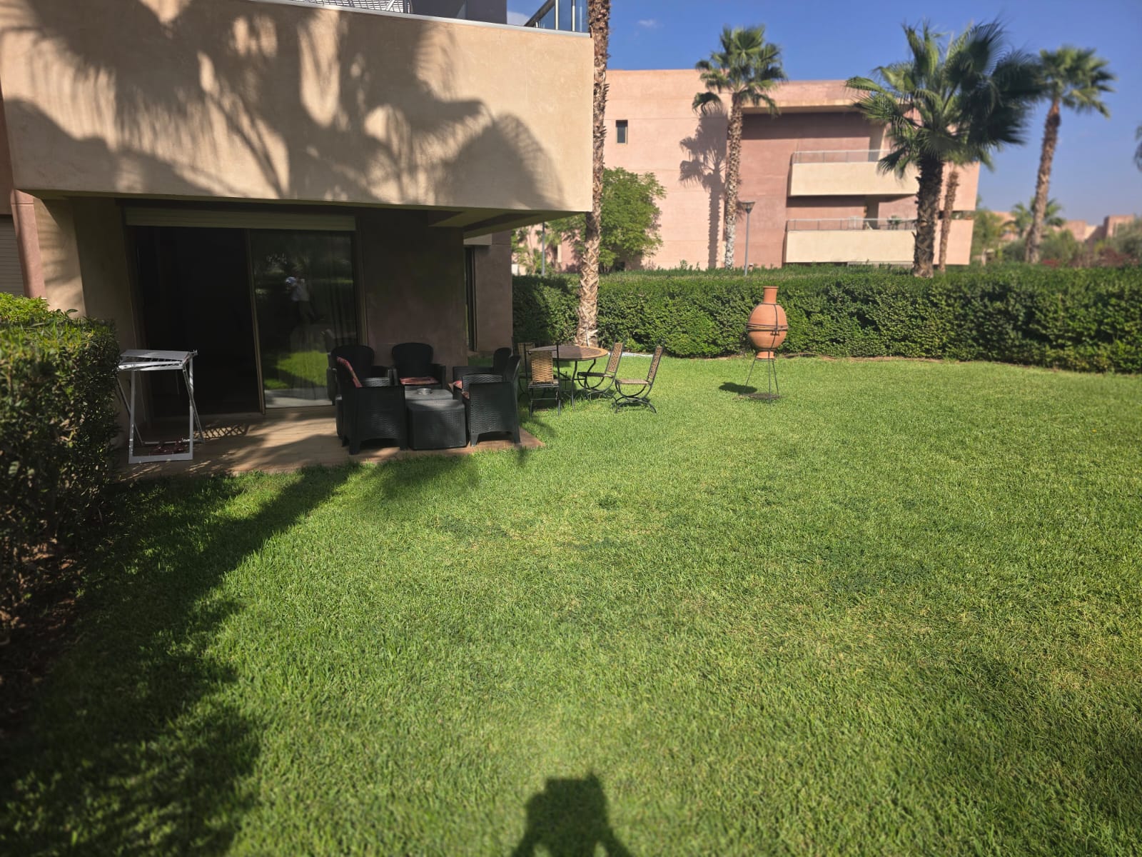 À Louer – Appartement Meublé de Luxe en Rez-de-Jardin à Prestigia, Marrakech