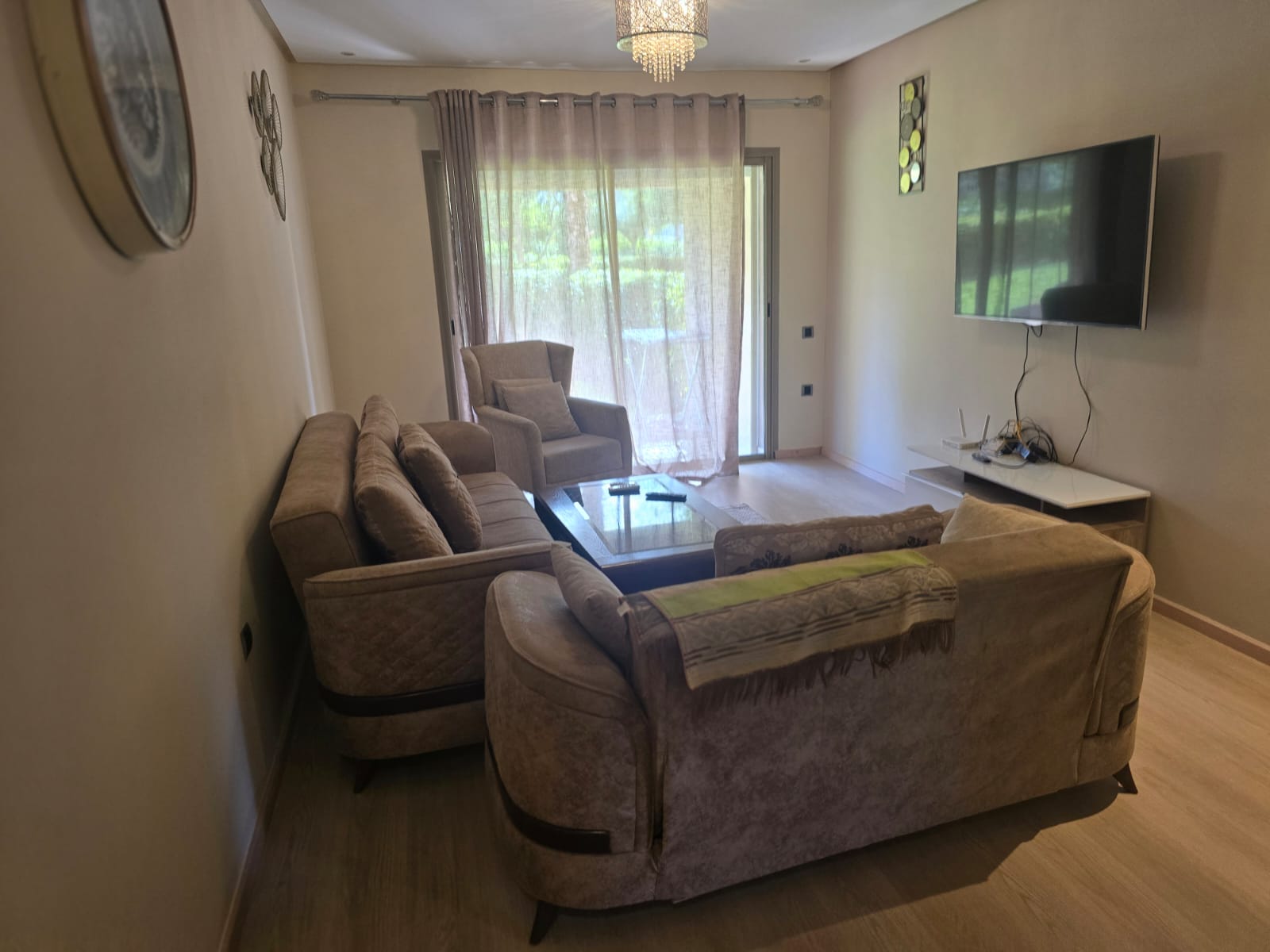 À Louer – Appartement Meublé de Luxe en Rez-de-Jardin à Prestigia, Marrakech