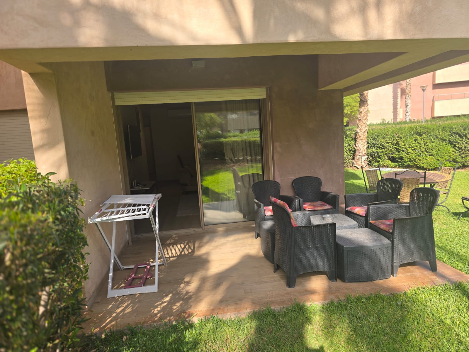 À Louer – Appartement Meublé de Luxe en Rez-de-Jardin à Prestigia, Marrakech