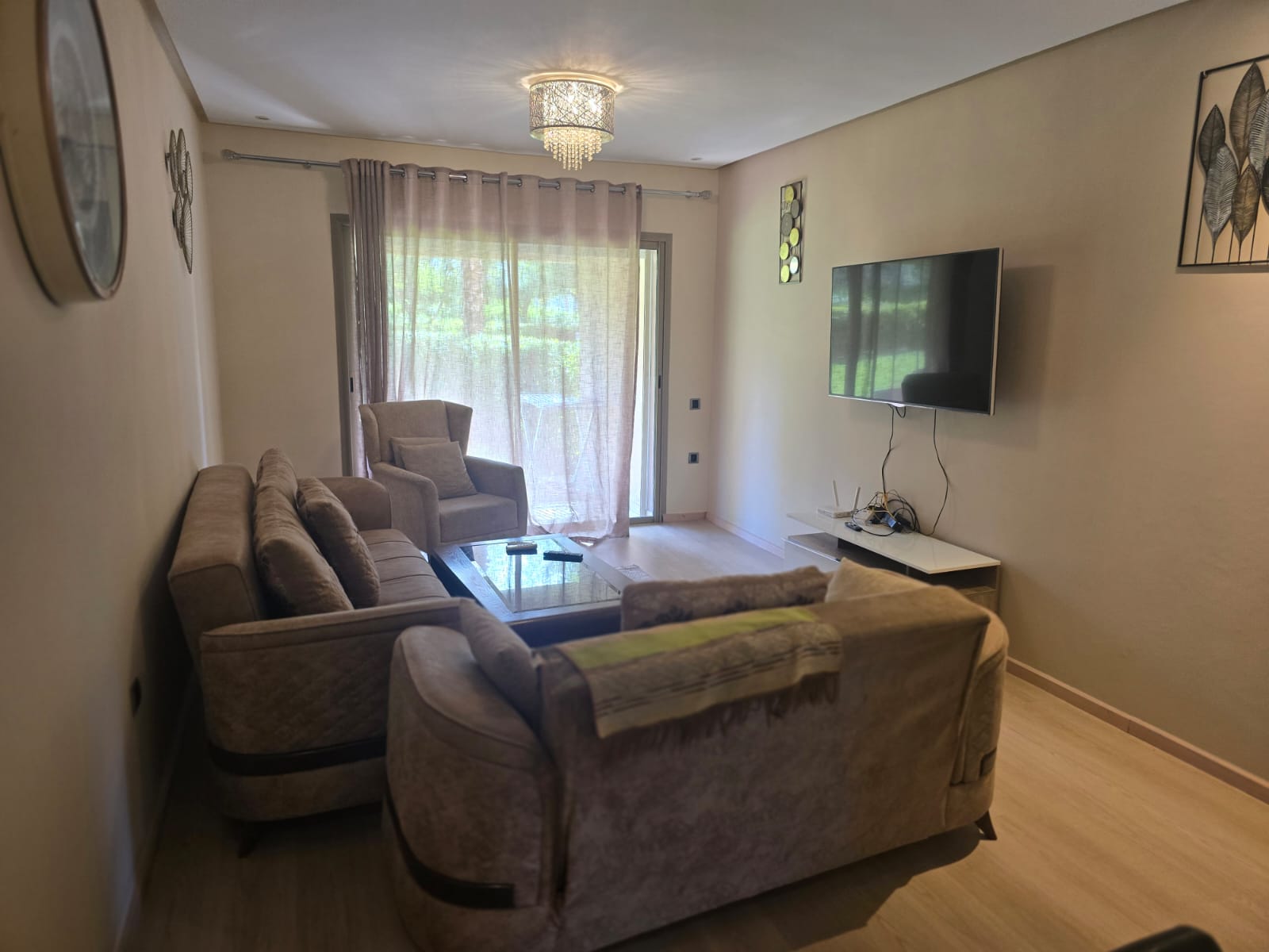 À Louer – Appartement Meublé de Luxe en Rez-de-Jardin à Prestigia, Marrakech