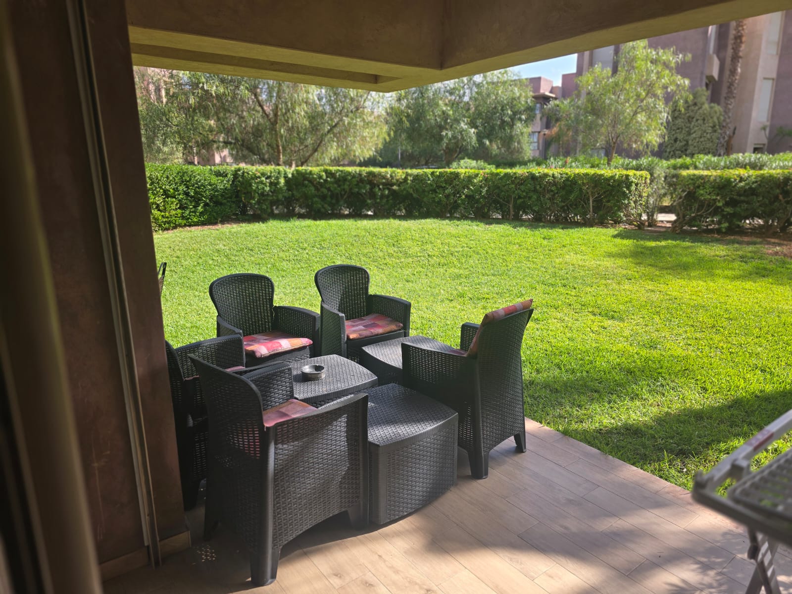 À Louer – Appartement Meublé de Luxe en Rez-de-Jardin à Prestigia, Marrakech