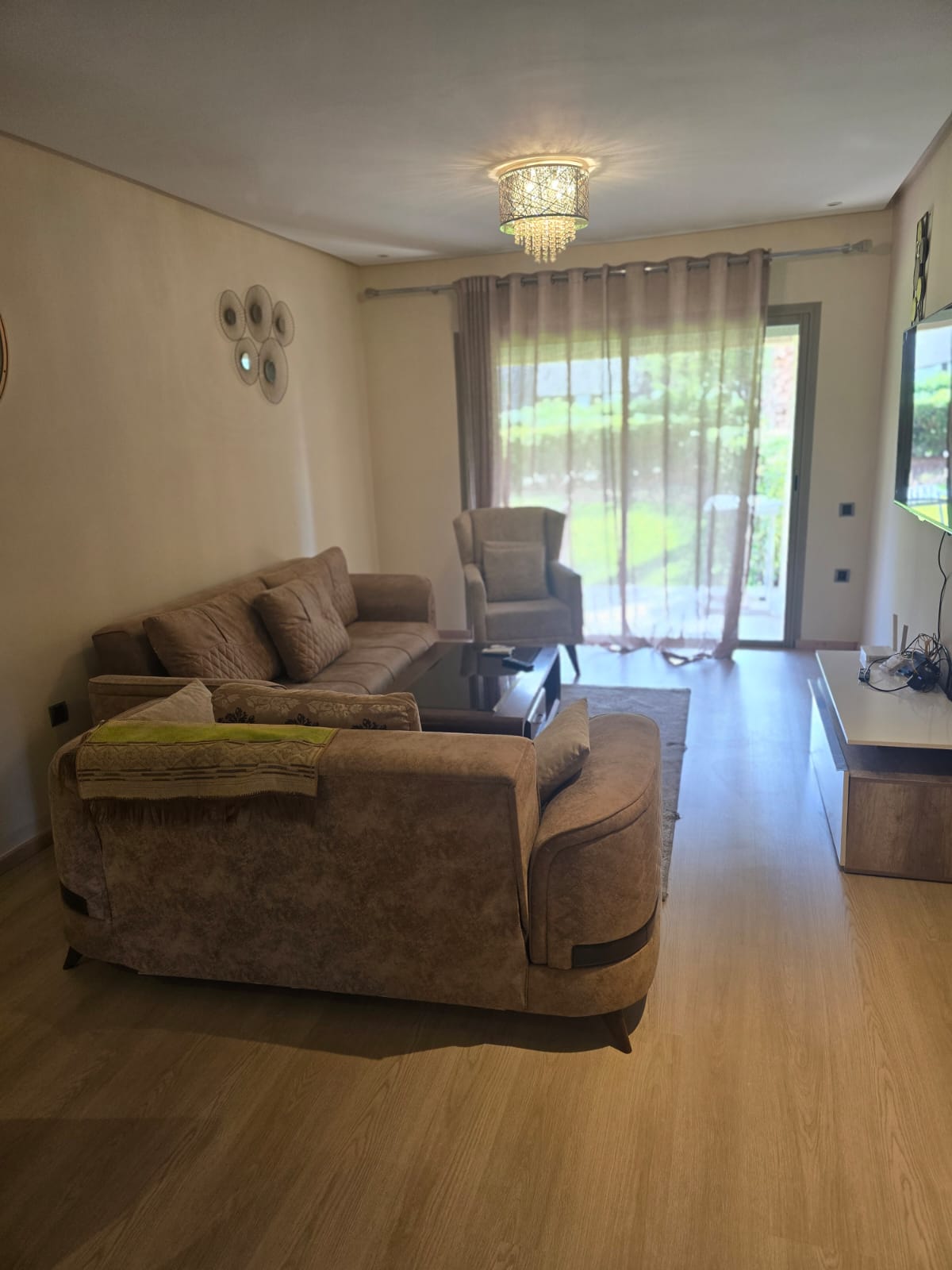 À Louer – Appartement Meublé de Luxe en Rez-de-Jardin à Prestigia, Marrakech