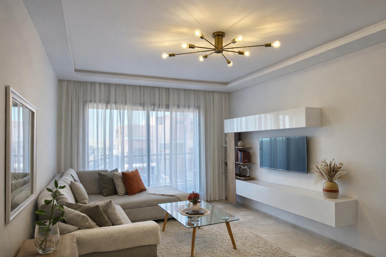 APPARTEMENT HAUT STANDING MEUBLÉ À LOUER – ROUTE DE CASA